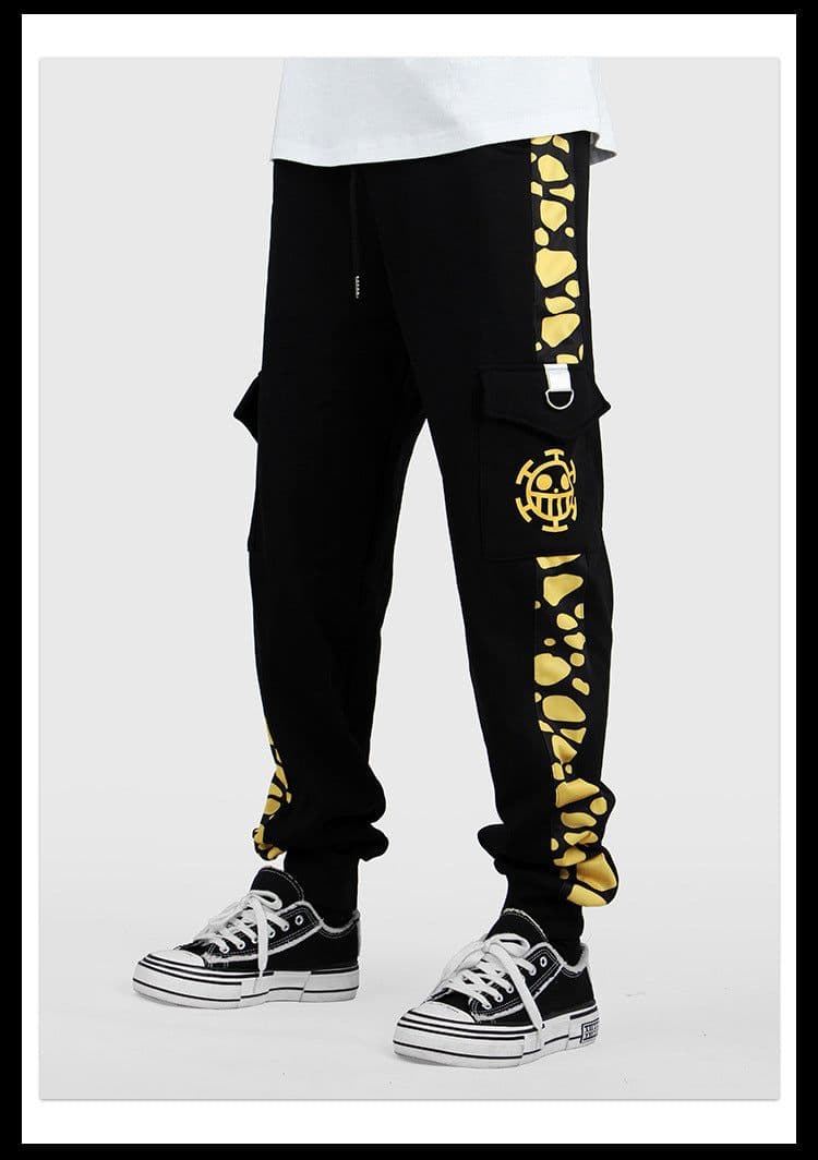 image-One Piece trousers Trafalgar Law Luffy skull Zoro Ace casual overalls trousers sweatpants men