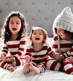 image-Amazon Independent Station 2022 Autumn and Winter New Products Stripe Print Parent-Child Suit Home Clothes