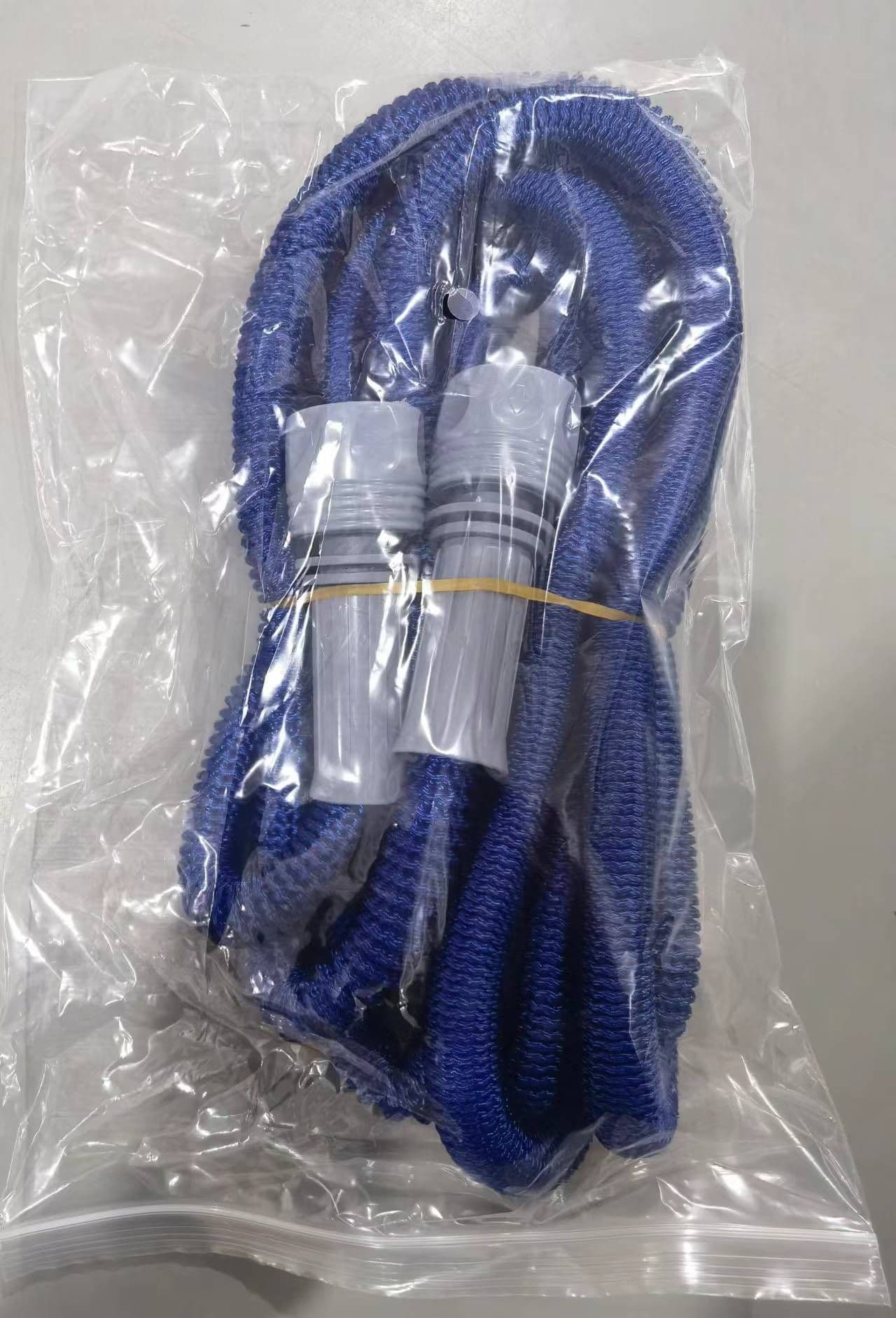 image-Factory direct sales copper-plated household garden water pipe 3 times telescopic TPE car wash water pipe magic telescopic water pipe