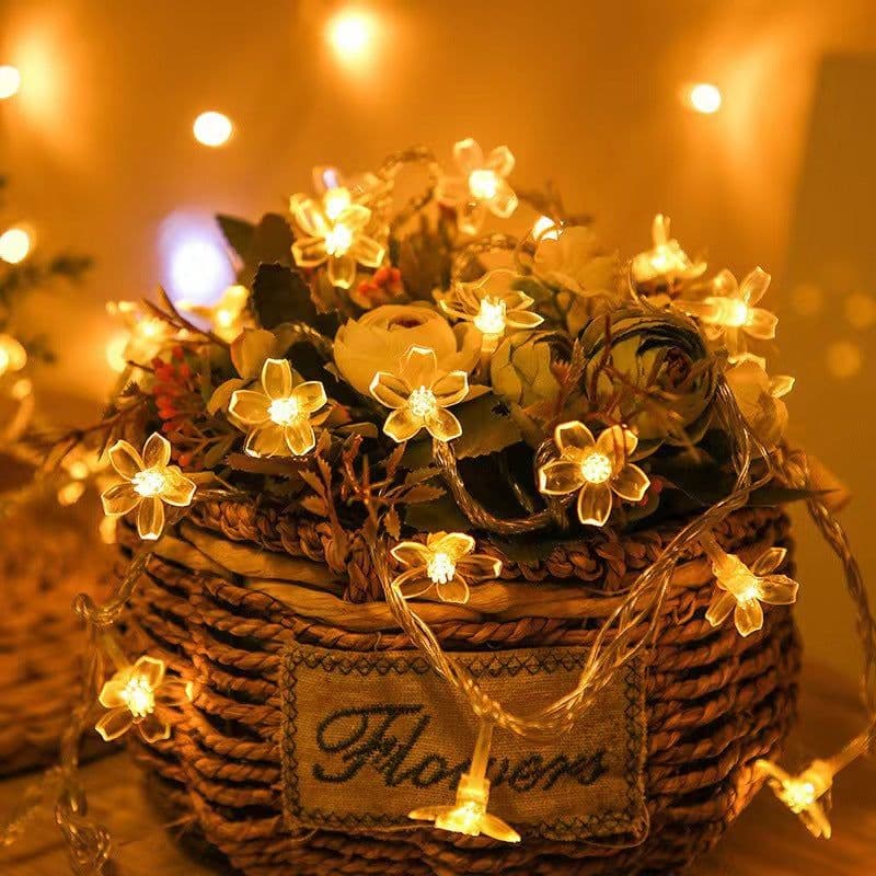 image-LED solar light string creative cherry blossom lights full of stars outdoor courtyard garden decoration atmosphere arrangement lights