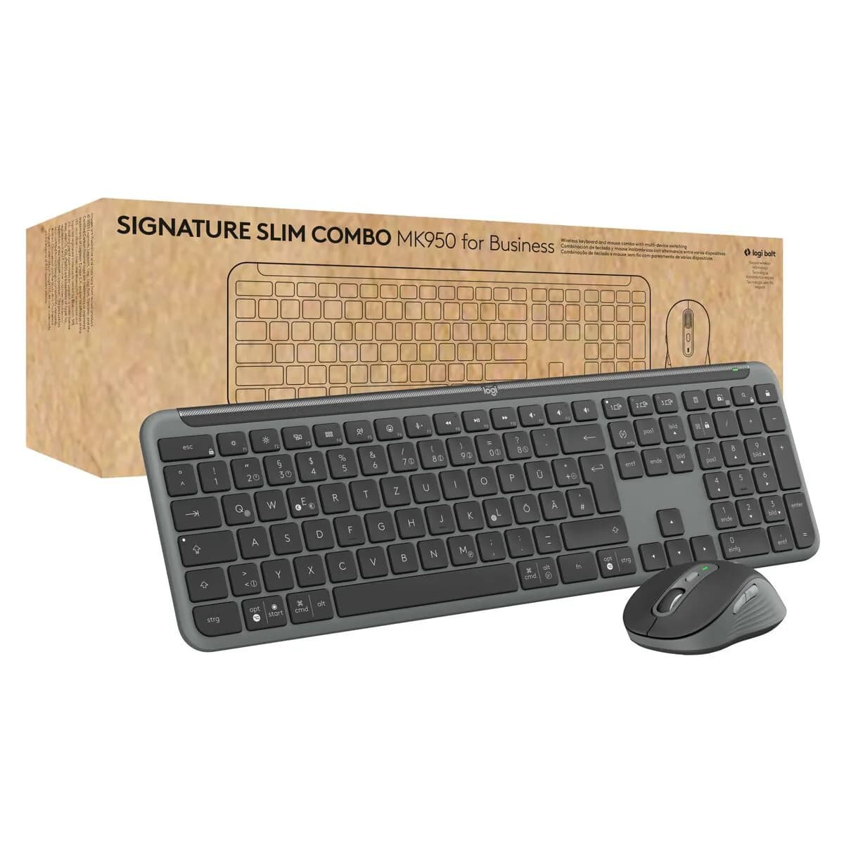 image-Keyboard and Mouse Logitech 920-012504 Graphite German QWERTZ