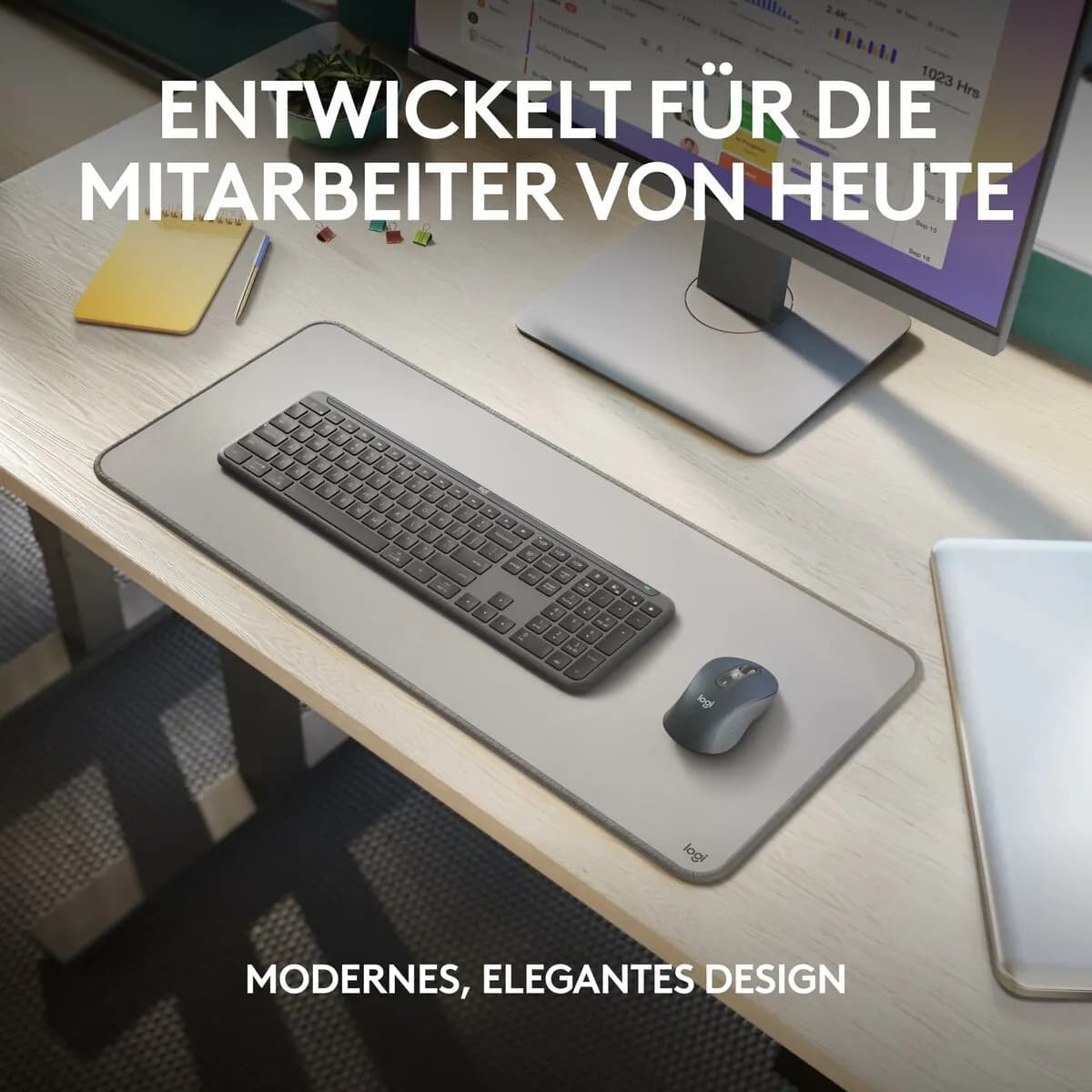 image-Keyboard and Mouse Logitech 920-012504 Graphite German QWERTZ