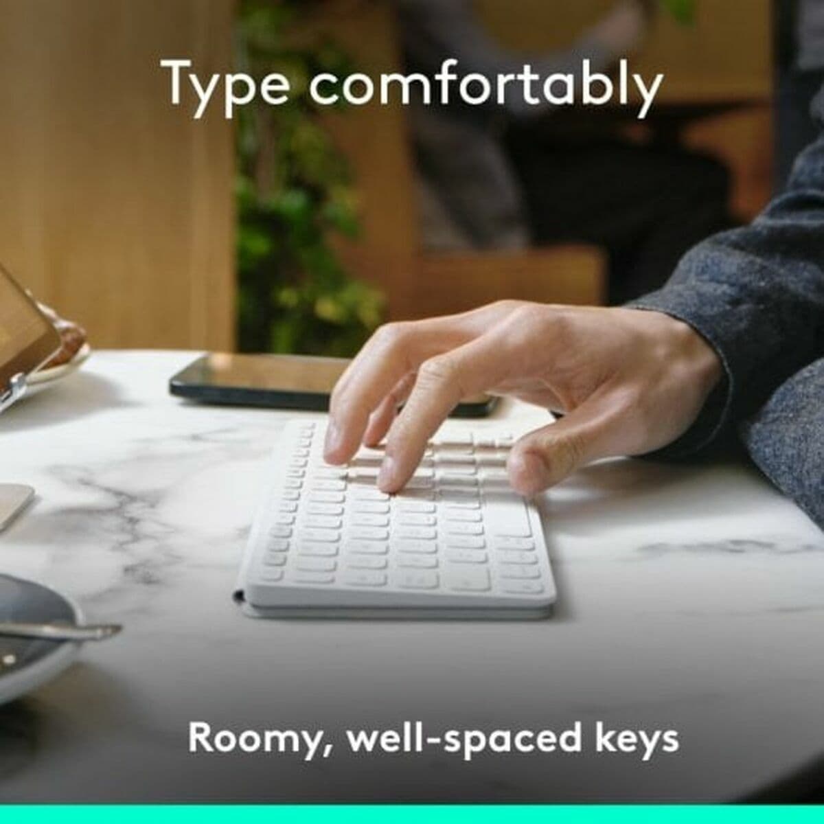 image-Bluetooth Keyboard Logitech 920-013011 Spanish Qwerty Grey White/Grey