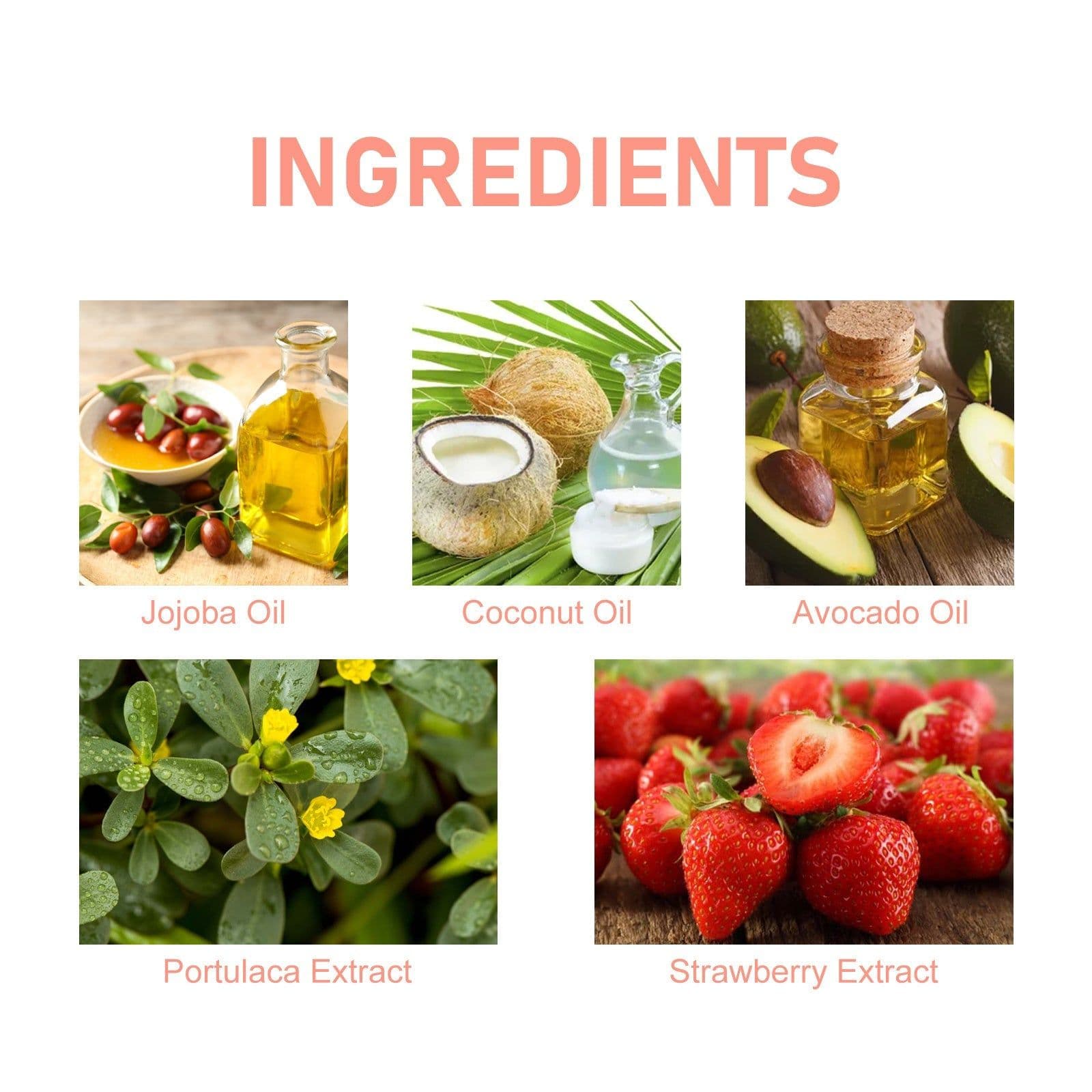 image-Strawberry Lip Scrub, Moisturize Lips, Prevent Dry Crack, Jojoba Coconut Oils