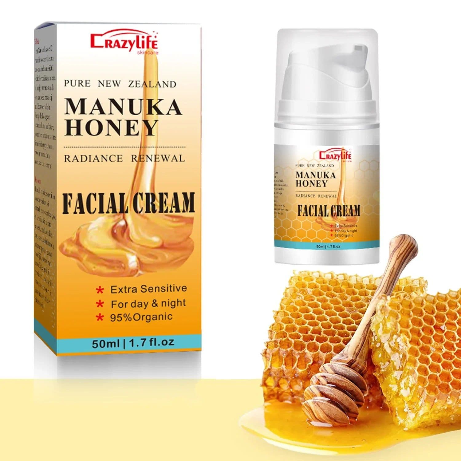 image-50ml Bee Venom Honey Facial Cream Anti Aging