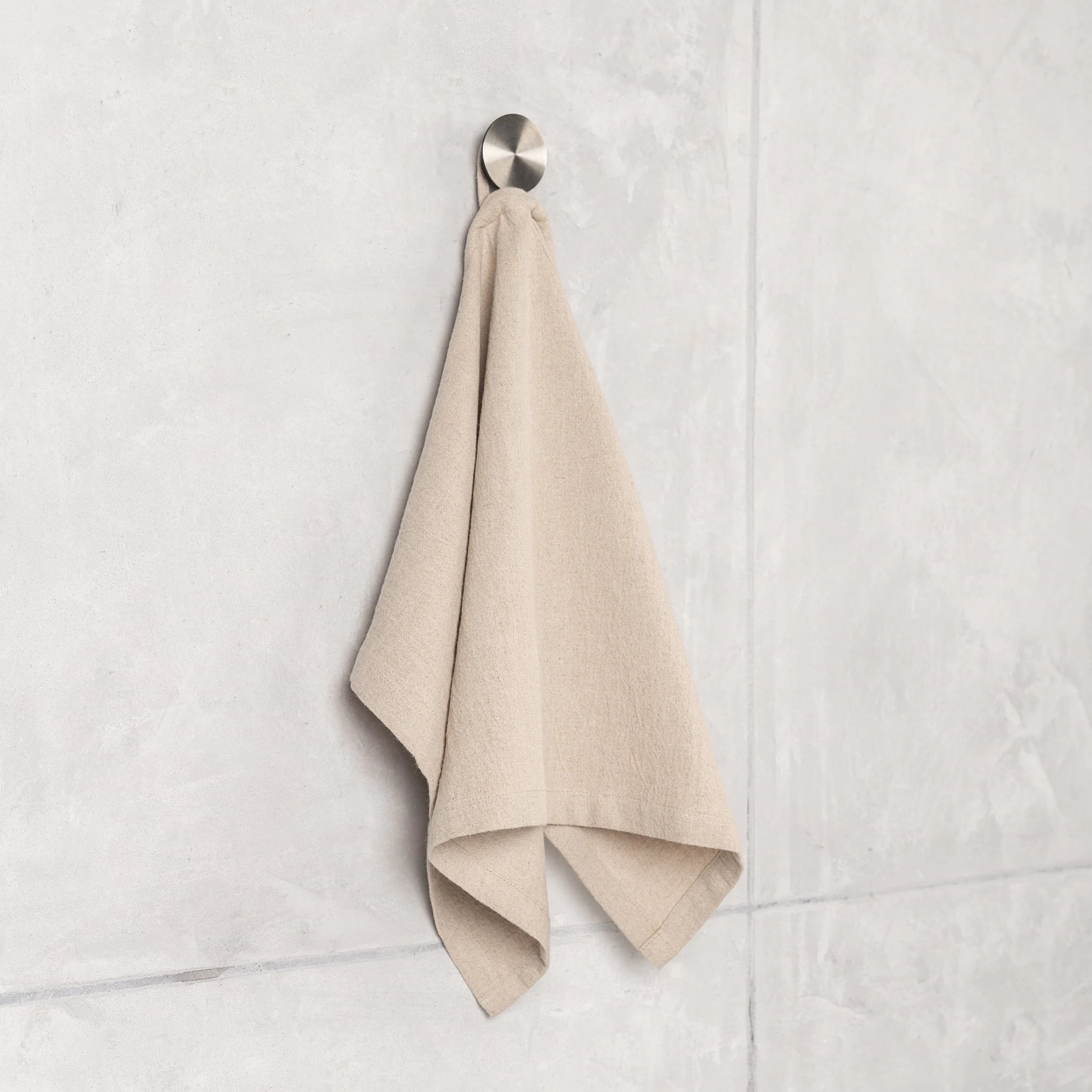 image-Hemp linen bathroom towel | natural