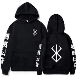 image-Berserk Anime Hoodies Men Logo Hoodie Hip Hop Long Sleeve Sw
