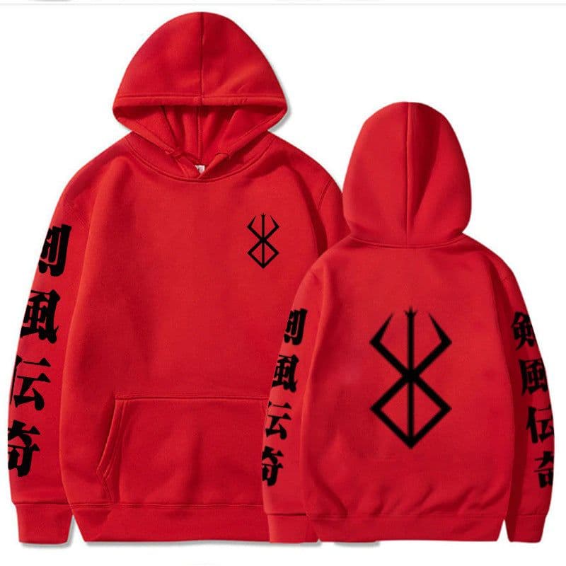 image-Berserk Anime Hoodies Men Logo Hoodie Hip Hop Long Sleeve Sw