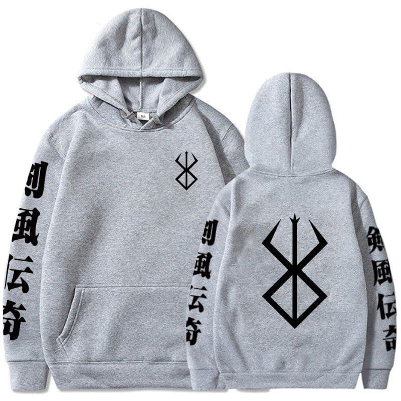 image-Berserk Anime Hoodies Men Logo Hoodie Hip Hop Long Sleeve Sw