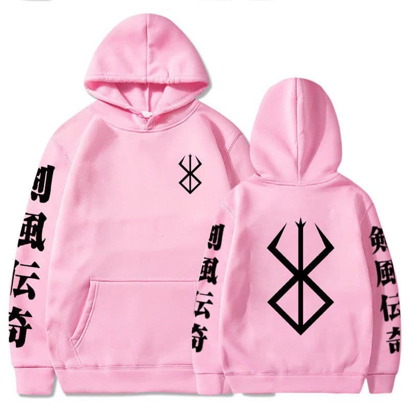 image-Berserk Anime Hoodies Men Logo Hoodie Hip Hop Long Sleeve Sw