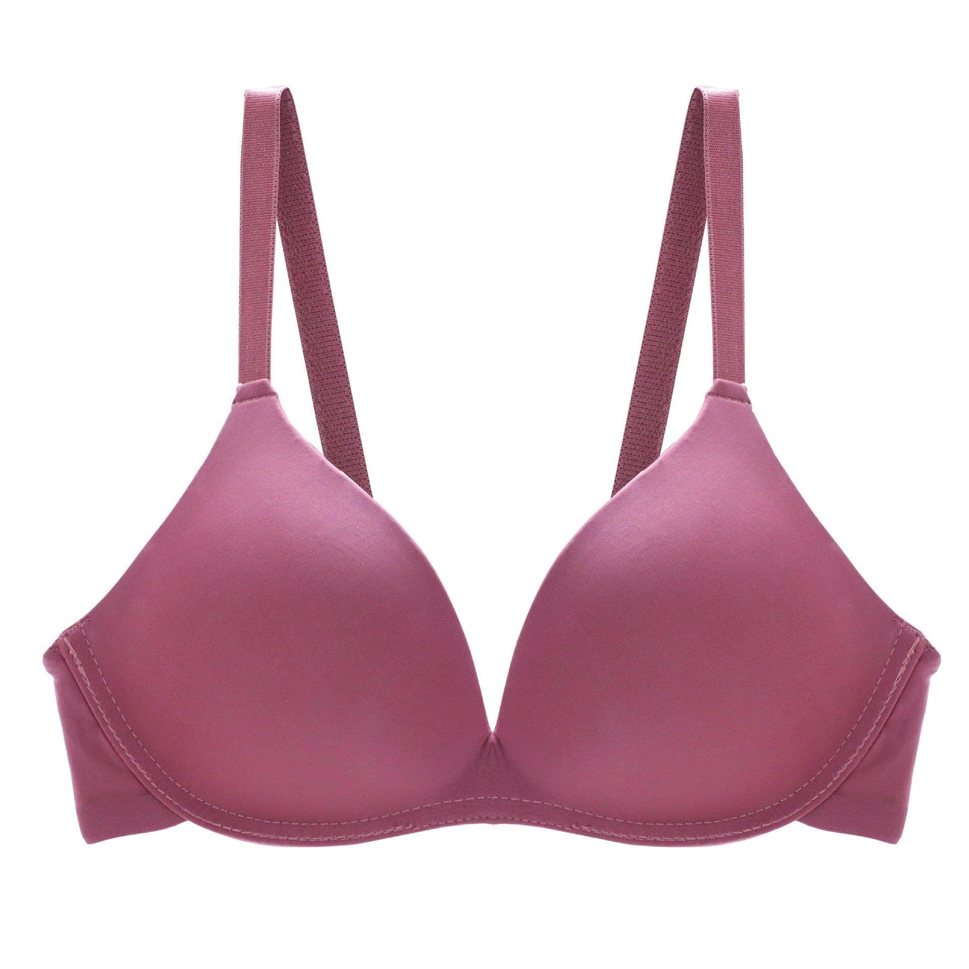 image-Yoshino Underwear Women's Wireless Seamless One-piece Glossy Bra Lightweight Beautiful Back Japanese Simple Bra Cup