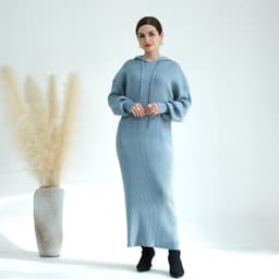 image-Loriya2023 AliExpress Dubai Middle East Autumn and Winter thickened knitted loose sweater dress LR668