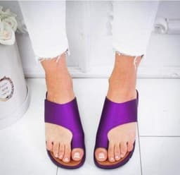 image-Women Slippers Flat Sole Casual Soft Big Toe Foot Sandal