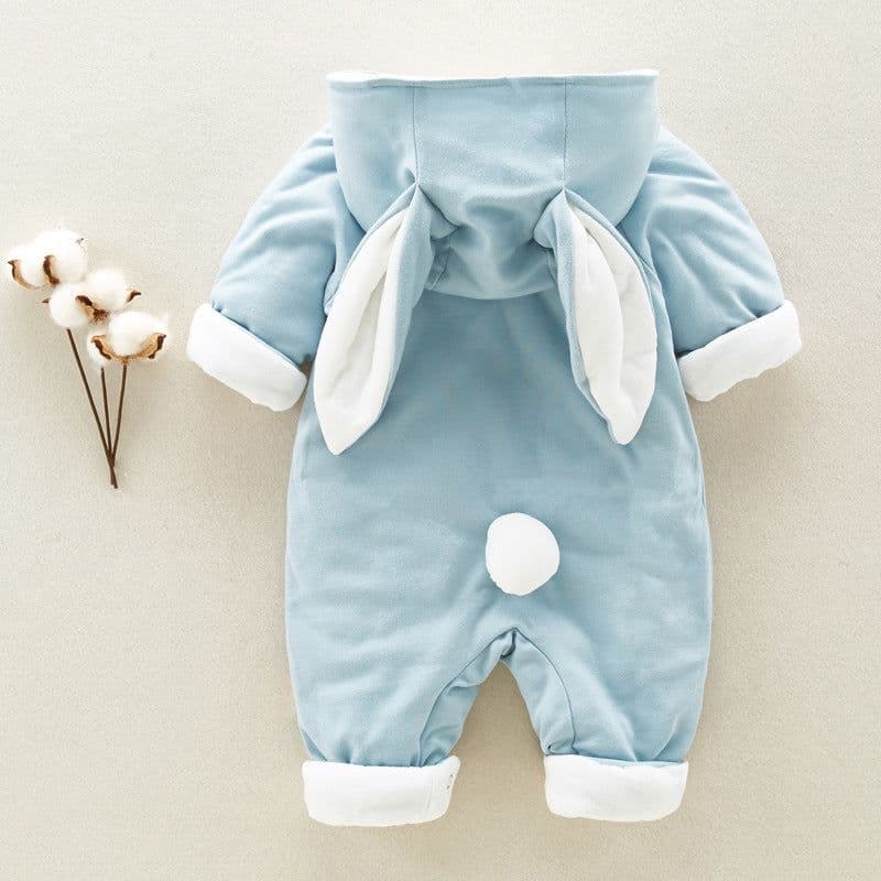 image-Baby Romper - Hooded Thick Cotton - Long Sleeve - 0-18 Months (65 characters)