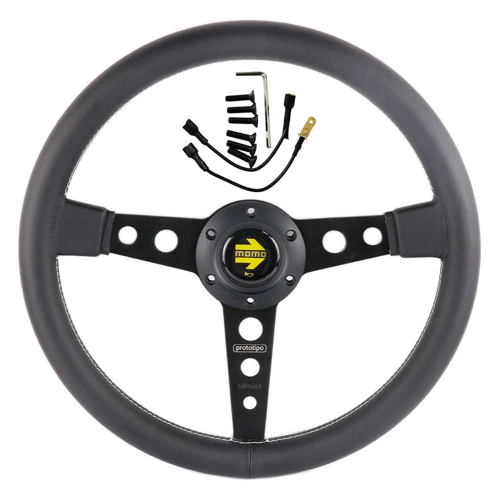 image-14-Inch Momo Modified Steering Wheel Universal Racing Competition Steering Wheel Personality Plate Dish Modified Steering Wheel