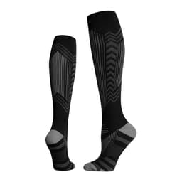 image-Max professional sports compression socks running rope skipping high calf socks night reflective stripes cycling compression socks 20-30mmgh