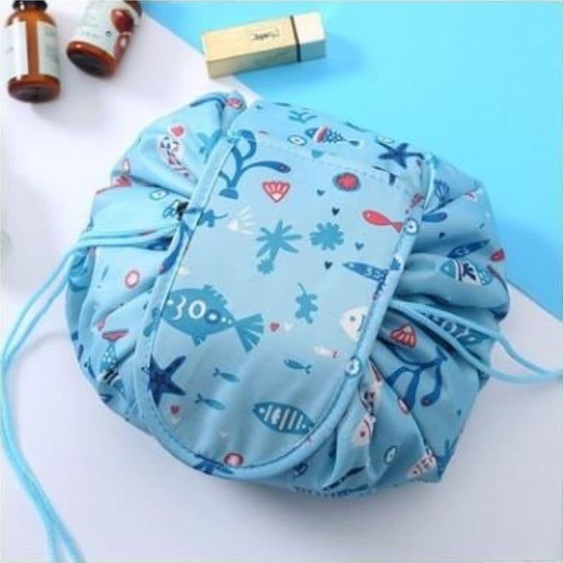 image-Internet celebrity folding induction lazy makeup bag drawstring waterproof cartoon cute storage bag autumn and winter cosmetic bag wholesale