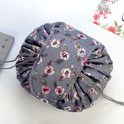 image-Internet celebrity folding induction lazy makeup bag drawstring waterproof cartoon cute storage bag autumn and winter cosmetic bag wholesale