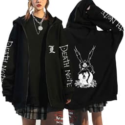 image-Foreign trade new Death Note Death Note men and women casual zipper hoodie sweatshirt top cardigan