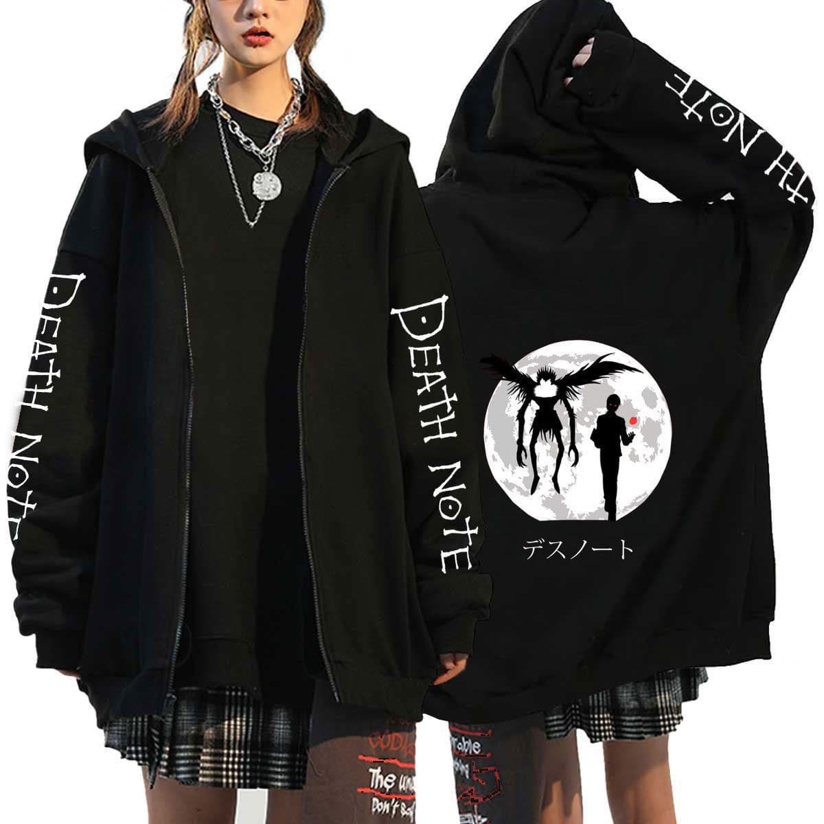 image-Foreign trade new Death Note Death Note men and women casual zipper hoodie sweatshirt top cardigan