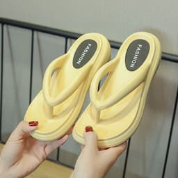 image-Eva Flip Flops Women's Summer Outdoor Wear New Online Influencer Fashion Beach Slippers Ins Flip-Flops with Thick Bottom