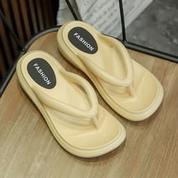 image-Eva Flip Flops Women's Summer Outdoor Wear New Online Influencer Fashion Beach Slippers Ins Flip-Flops with Thick Bottom