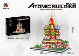image-Pinzhixing Micro Diamond Small Particle Building Block Toys Children's Educational Toys Taj Mahal Architectural Model Spot Wholesale