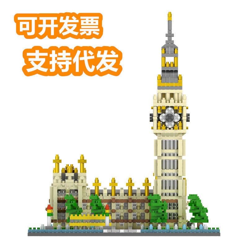 image-Pinzhixing Micro Diamond Small Particle Building Block Toys Children's Educational Toys Taj Mahal Architectural Model Spot Wholesale