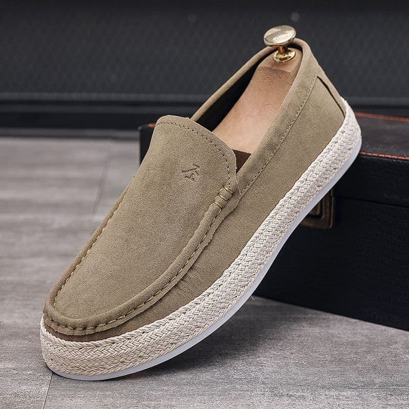 image-Men's Shoes Spring and Summer Men's Casual Pumps Canvas Shoes Men's Slip-on Lofter Handmade Old Beijing Cloth Shoes Soft Bottom