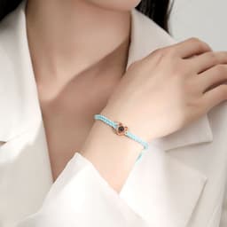 image-Cross-border foreign trade love bracelet in 100 languages woven rope bracelet projection nano fixed lettering color picture photo