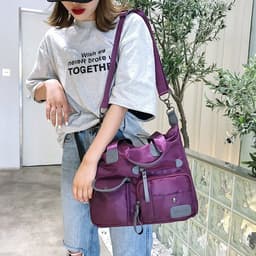 image-Women's bags 2022 new trend European and American fashion ladies mom bag nylon shoulder handbag large capacity travel bag
