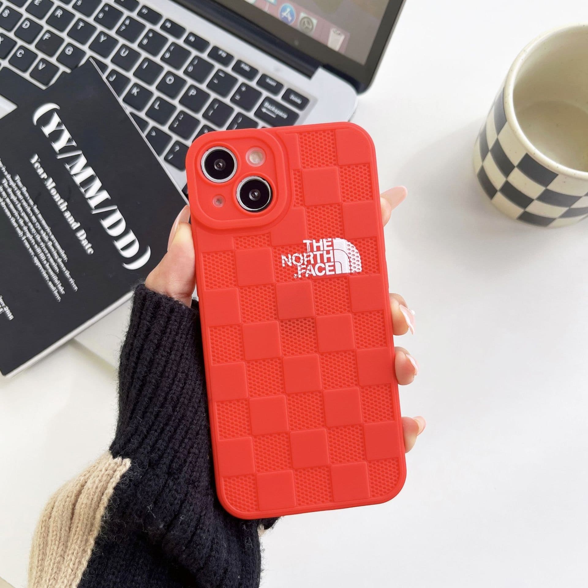 image-Suitable for iPhone 14p pupil eye down jacket mobile phone protective case Apple 13promax cross-border anti-drop case 11/12