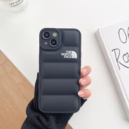 image-Suitable for iPhone 14p pupil eye down jacket mobile phone protective case Apple 13promax cross-border anti-drop case 11/12