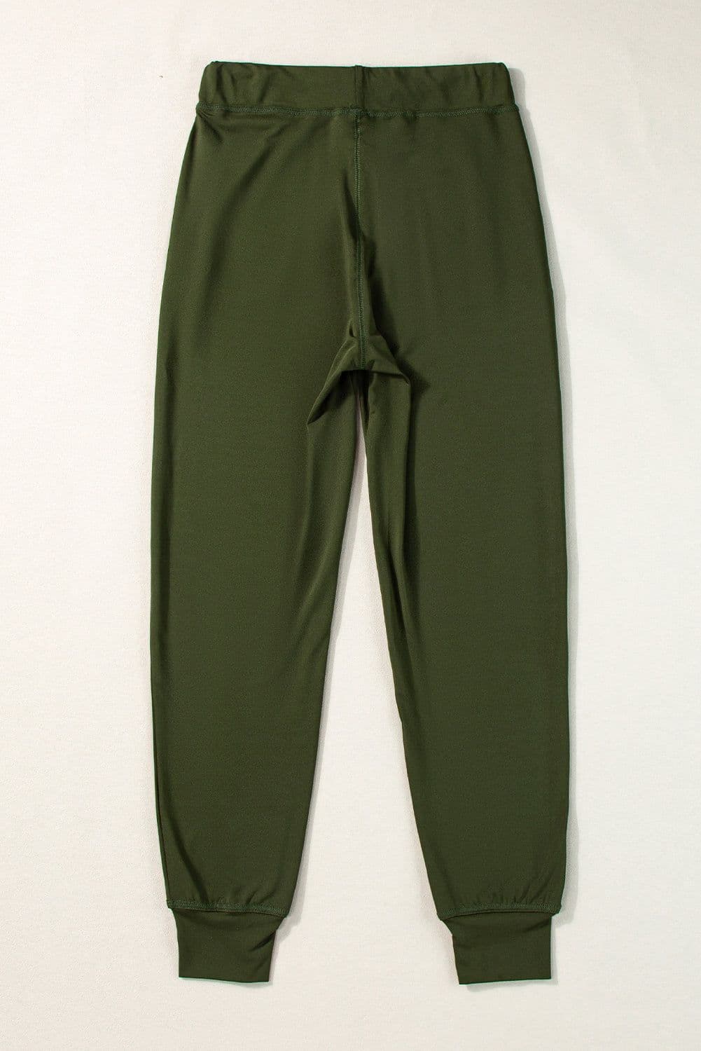 image-Black Drawstring Waist Pocketed Joggers