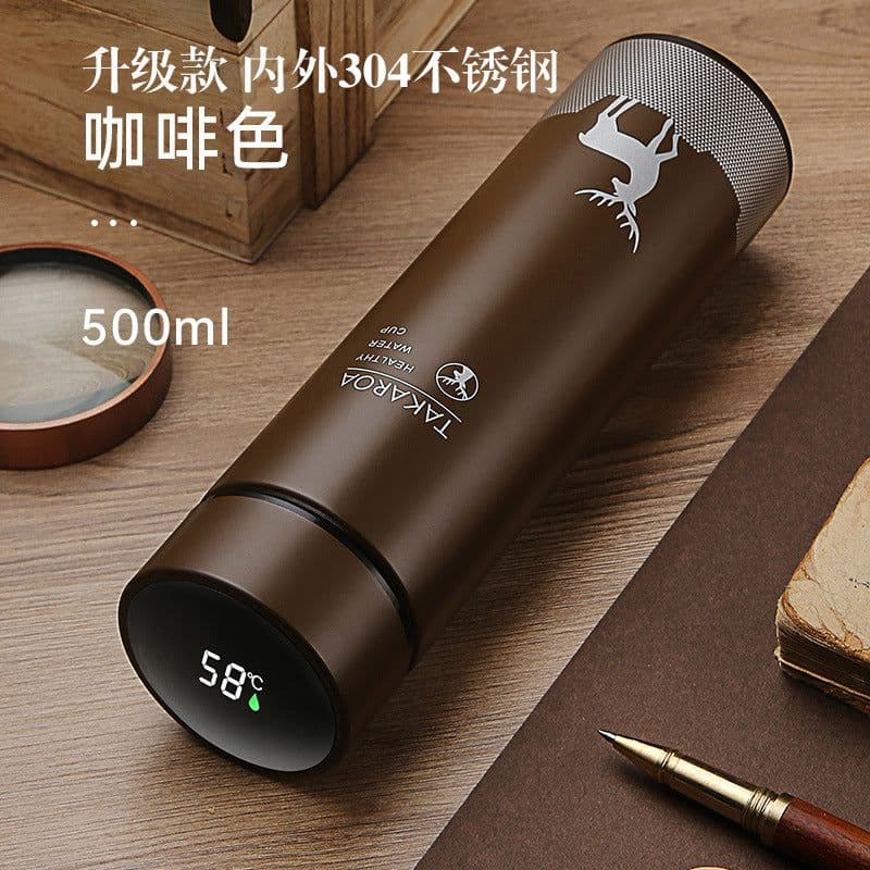 image-Intelligent temperature measuring thermos cup LED touch display temperature water cup creative business lettering gift logo