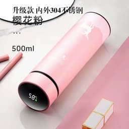 image-Intelligent temperature measuring thermos cup LED touch display temperature water cup creative business lettering gift logo