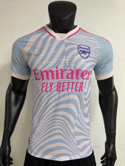 image-2324 Arsenal light blue special edition jersey player version football uniform with printable number football jersey