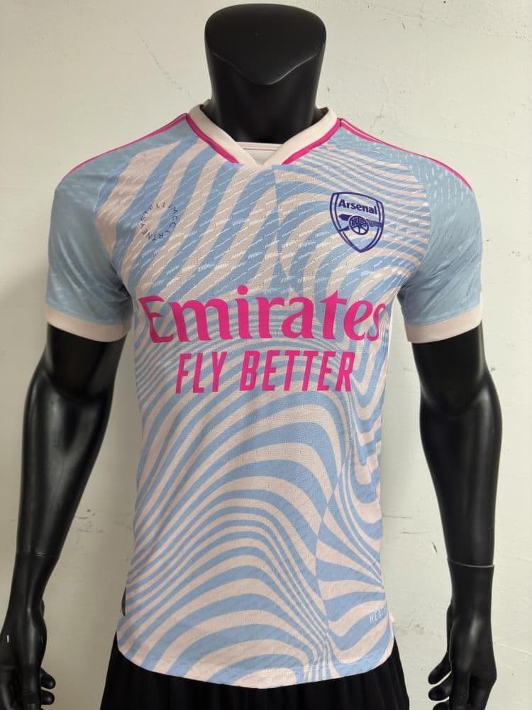 image-2324 Arsenal light blue special edition jersey player version football uniform with printable number football jersey