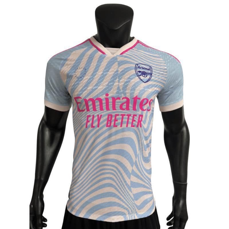 image-2324 Arsenal light blue special edition jersey player version football uniform with printable number football jersey