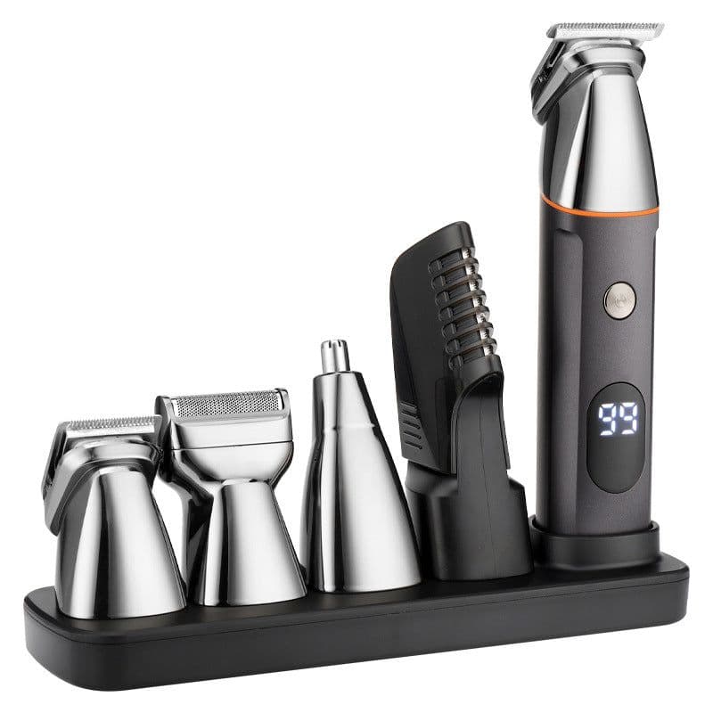 image-Cross-border multifunctional hair clipper six-in-one electric clipper razor washable waterproof razor nose hair trimmer set