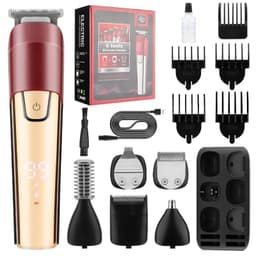 image-Cross-border multifunctional hair clipper six-in-one electric clipper razor washable waterproof razor nose hair trimmer set
