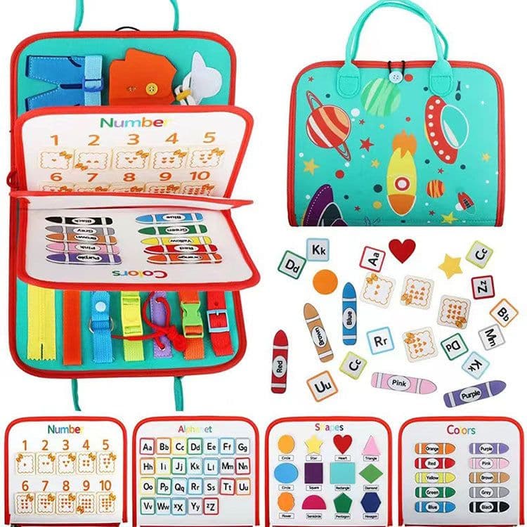 image-New cross-border children's felt learning board early education board busy board quiet book learning early education toys