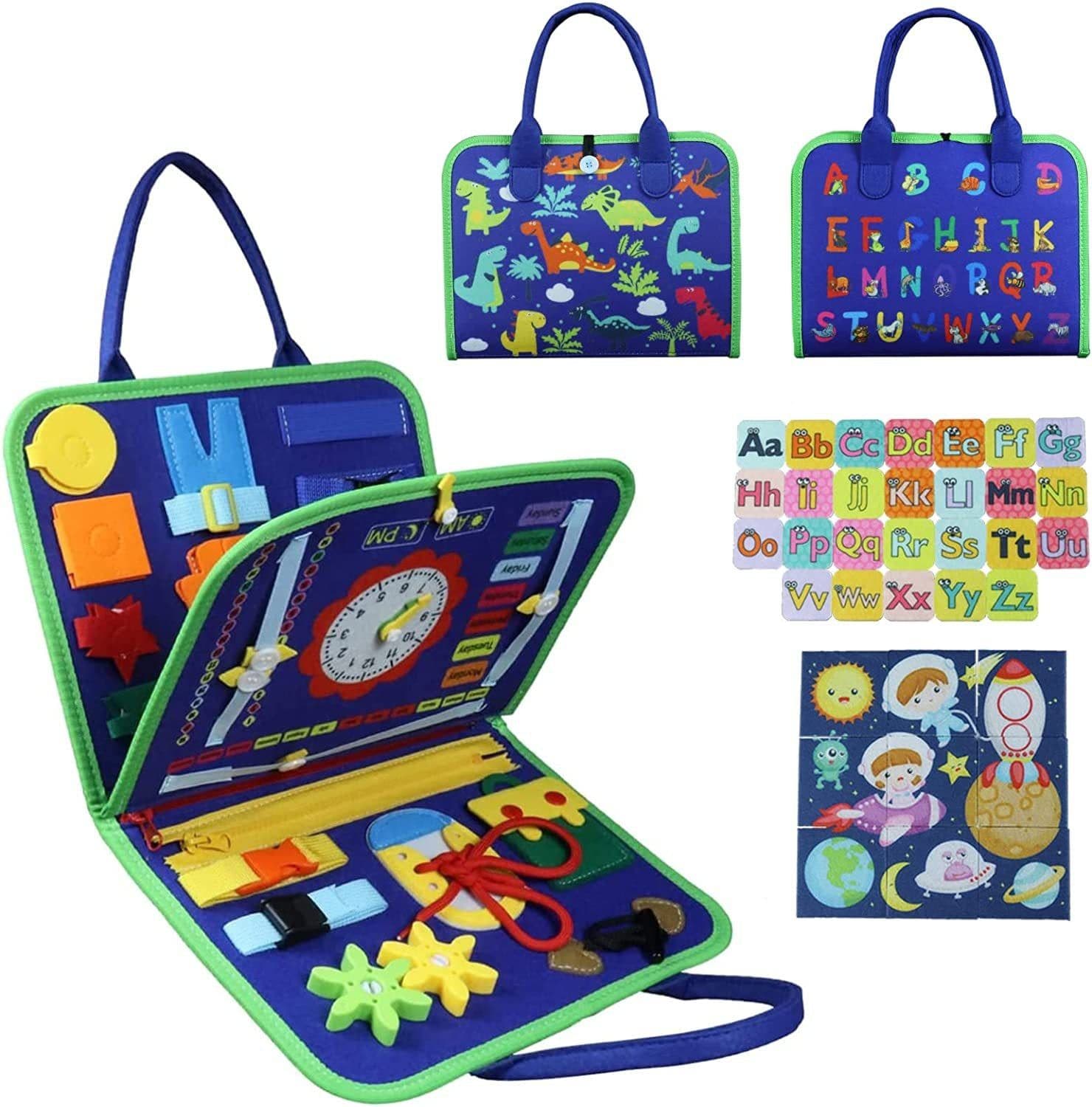 image-New cross-border children's felt learning board early education board busy board quiet book learning early education toys