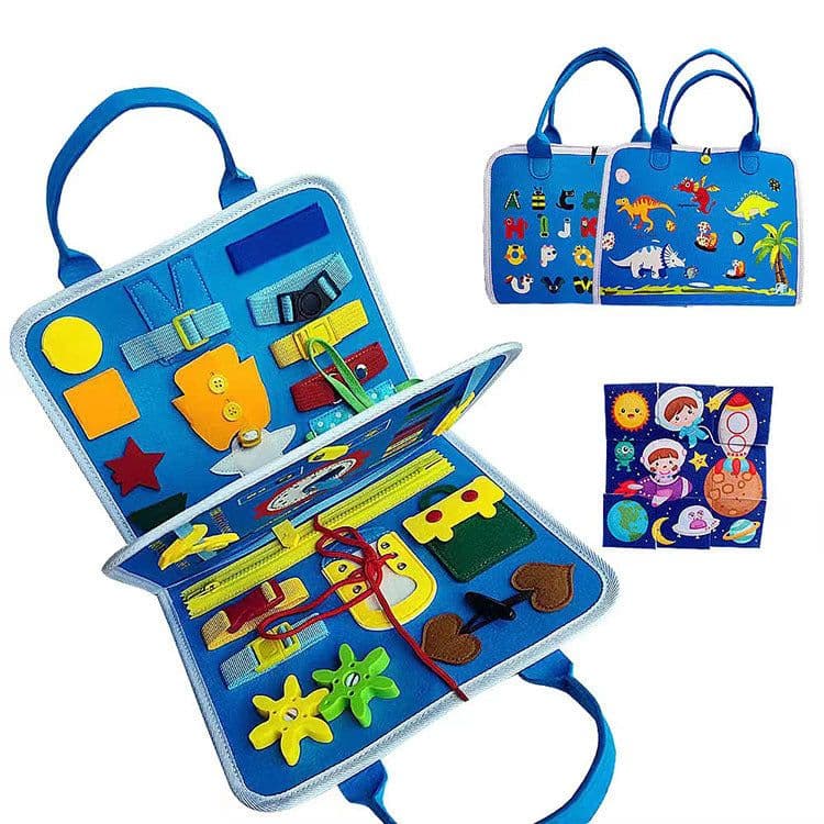 image-New cross-border children's felt learning board early education board busy board quiet book learning early education toys