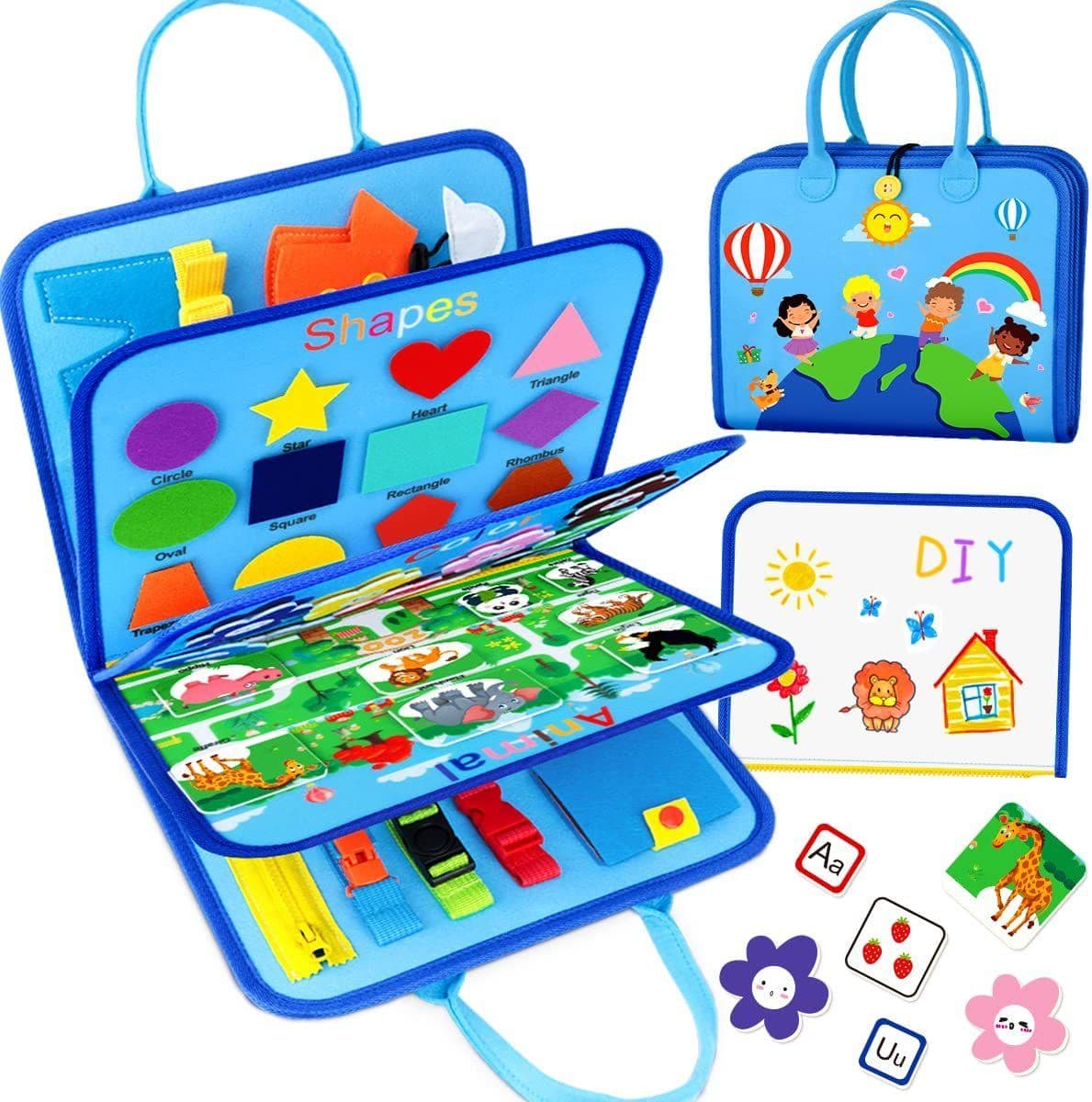 image-New cross-border children's felt learning board early education board busy board quiet book learning early education toys