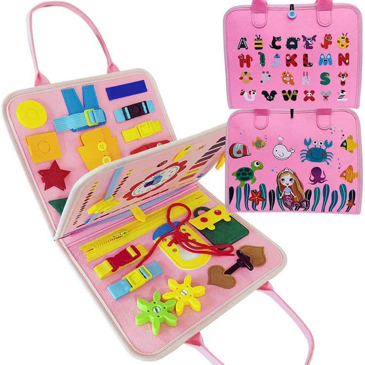 image-New cross-border children's felt learning board early education board busy board quiet book learning early education toys