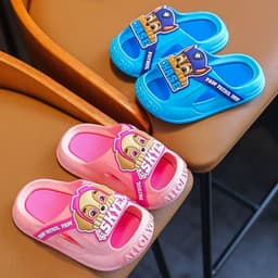 image-Wangwang team summer children's sandals and slippers new cartoon boy soft bottom wear indoor bath home slippers Baotou