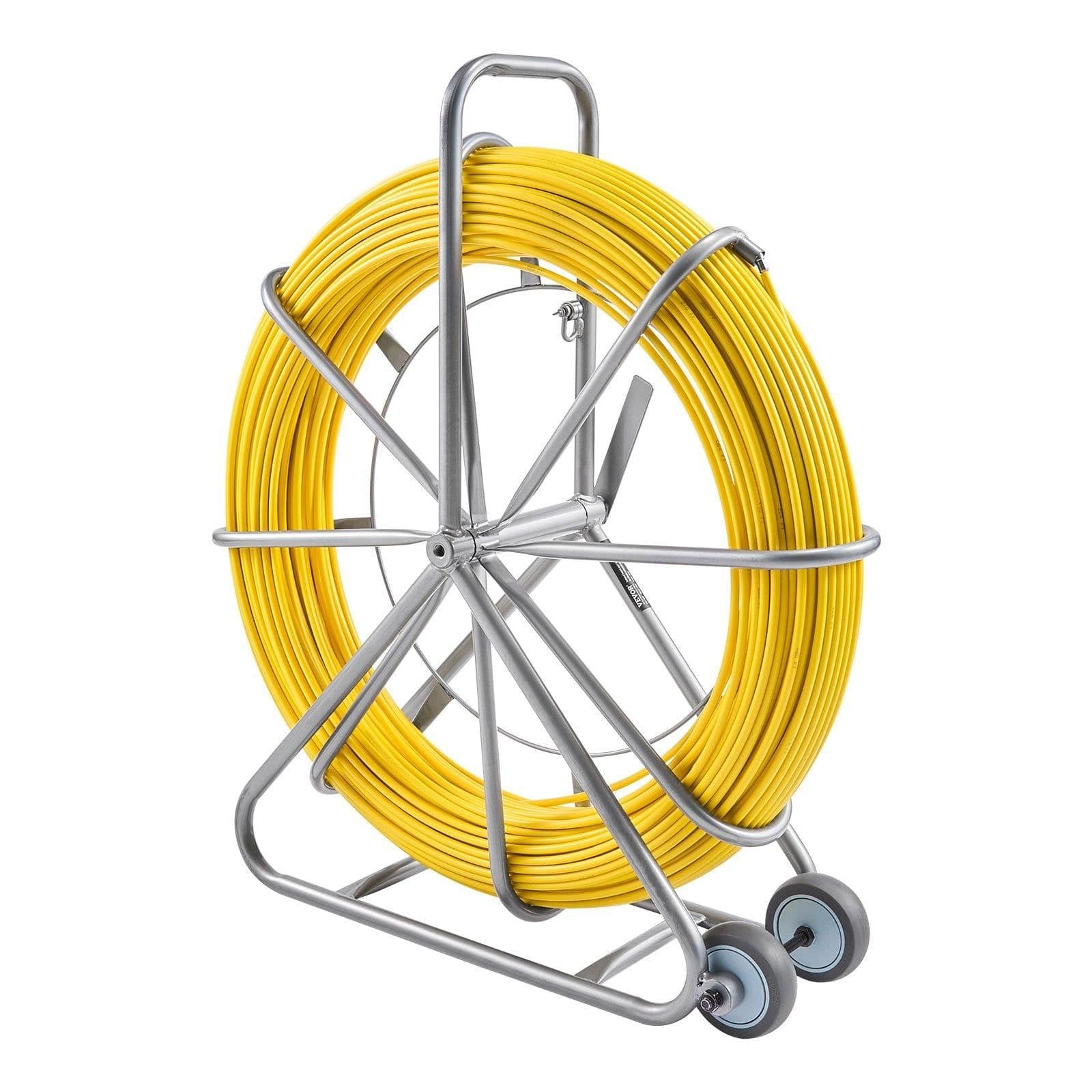 image-VEVOR Fiberglass Fish Tape 5/16" x 656' Duct Rodder Reel