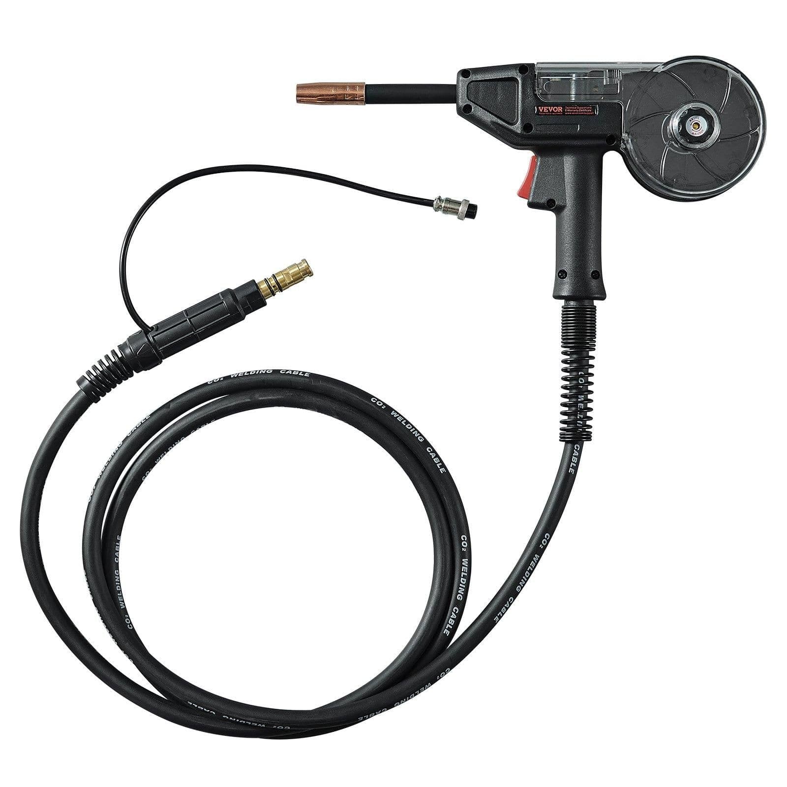image-VEVOR 200Amp Spool Gun with 10FT Cable, Compatible with W Weldpro MlG200GDsv200 and MIG155GD Welders, Suitable for 0.030" and 0.035" Flux Core/Solid/Aluminum Welding Wires