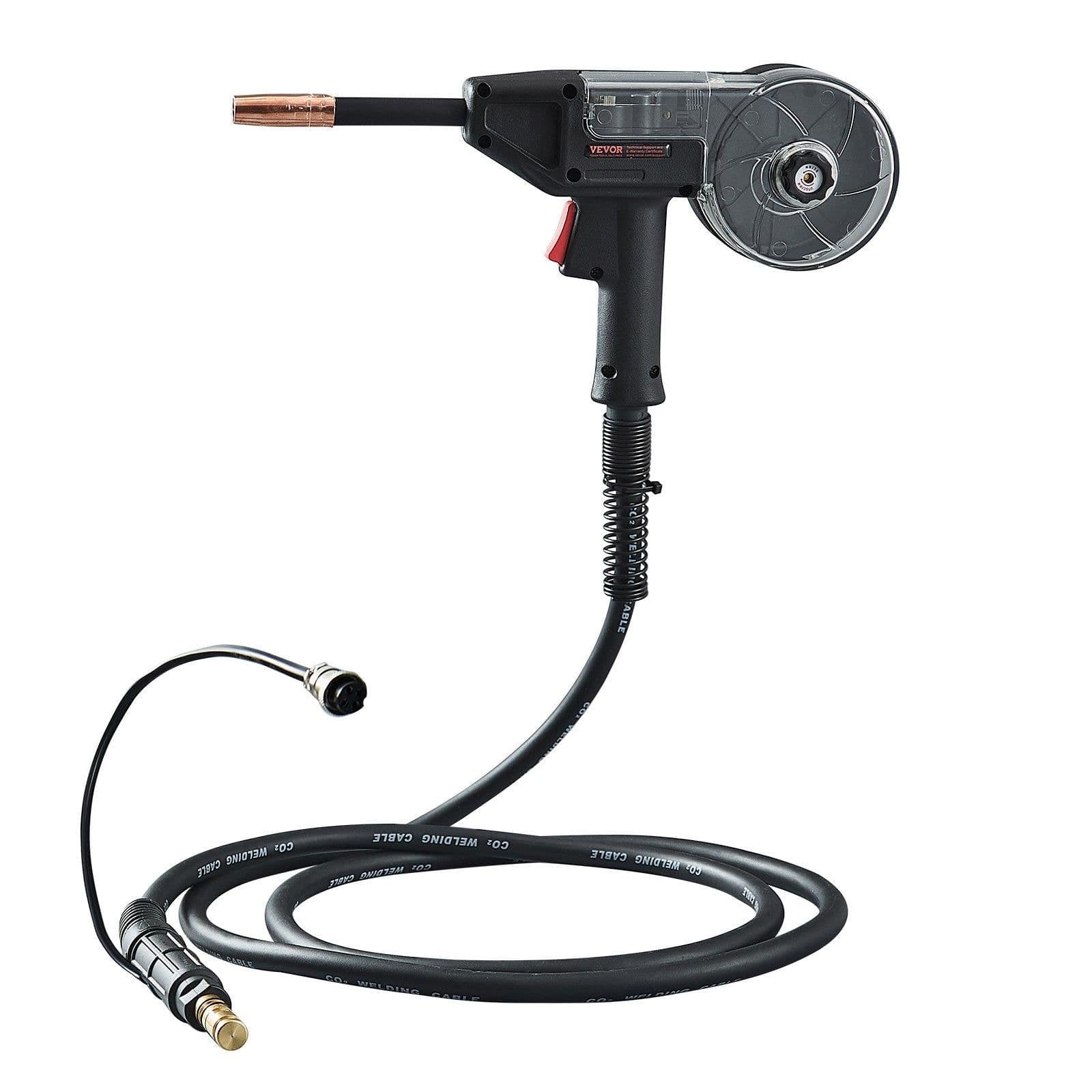 image-VEVOR 200Amp Spool Gun with 10FT Cable, Compatible with W Weldpro MlG200GDsv200 and MIG155GD Welders, Suitable for 0.030" and 0.035" Flux Core/Solid/Aluminum Welding Wires